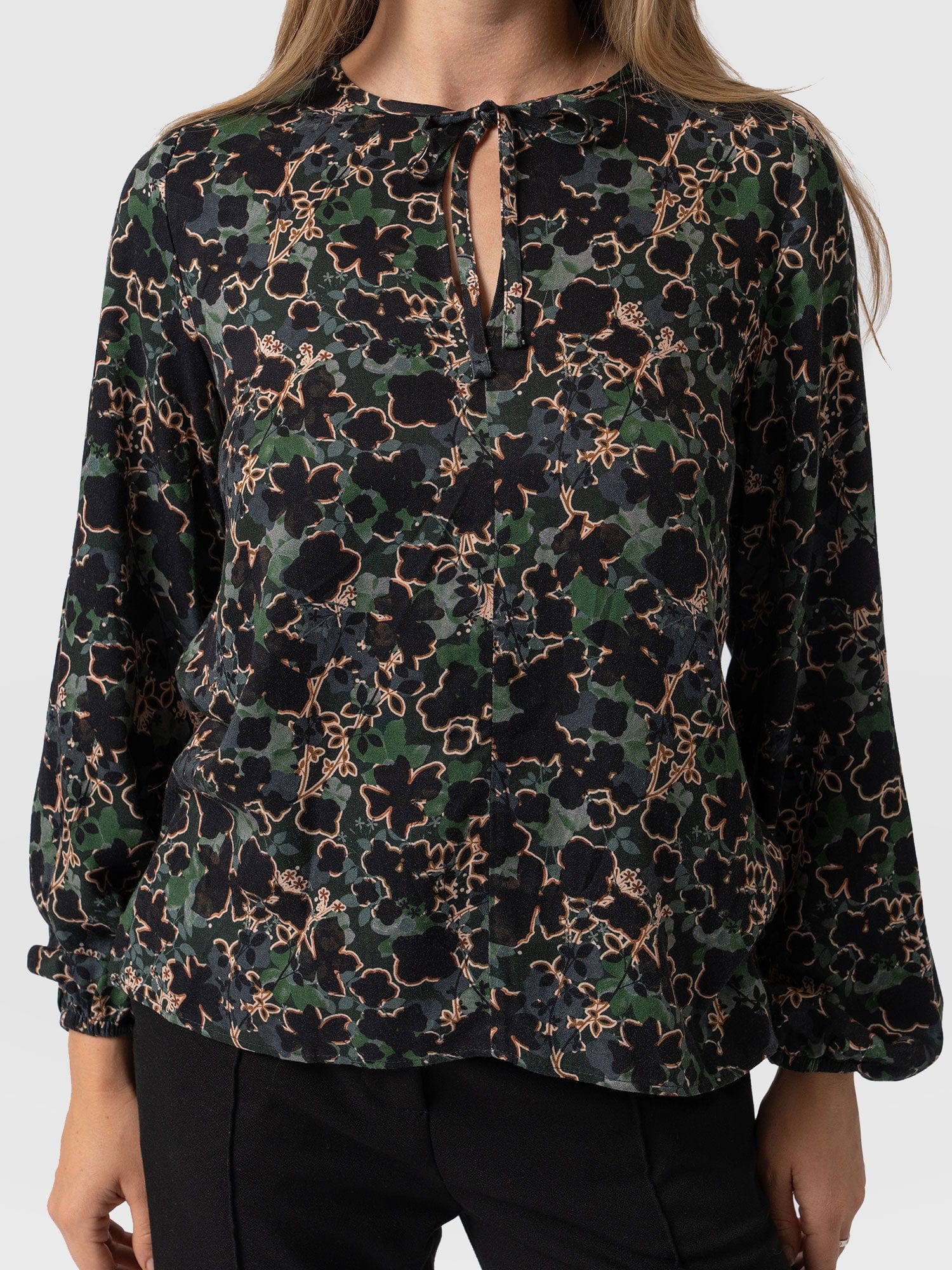 Kristen Blouse Green Twilight Floral - Women's Blouse | Saint + Sofia® EU